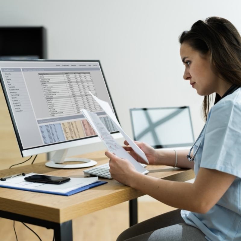 difference between medical billing and coding and girl doing medical billing or medical coding