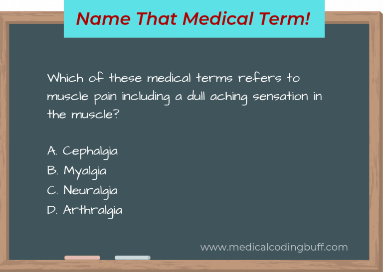 Can You Name That Medical Term Ending in algia?